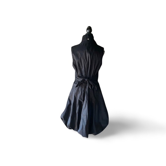 🇨🇦 Frank Lyman 90s Black Bubble Dress – Back Waist Tie – Size 14 - Picture 5 of 6